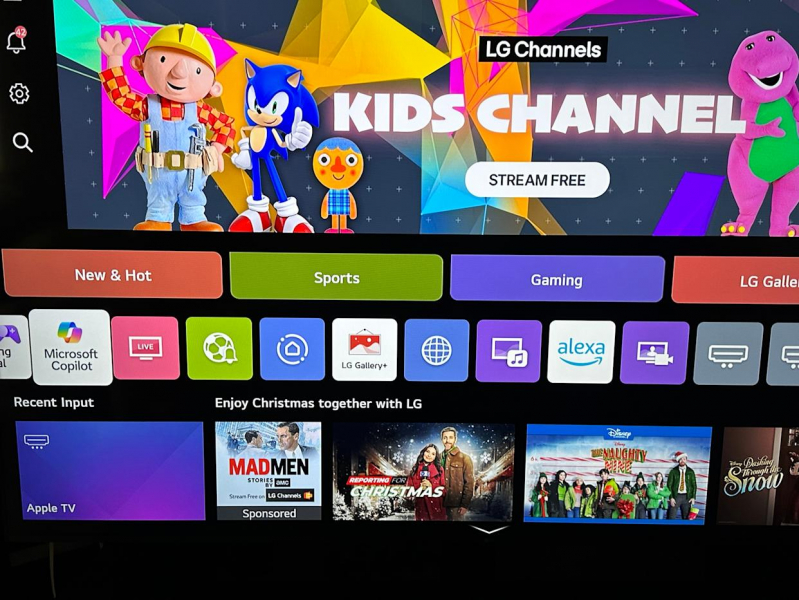 LG quietly added an unremovable Microsoft Copilot app to TVs